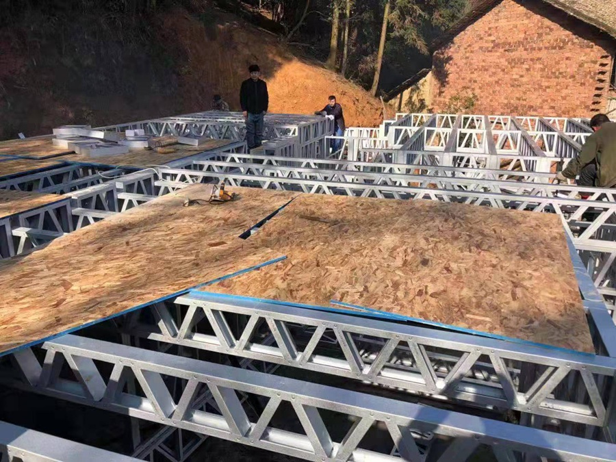 蚌埠輕鋼別墅建筑施工 30萬起建別墅 專注農(nóng)村別墅(圖2) 輕鋼龍骨主體