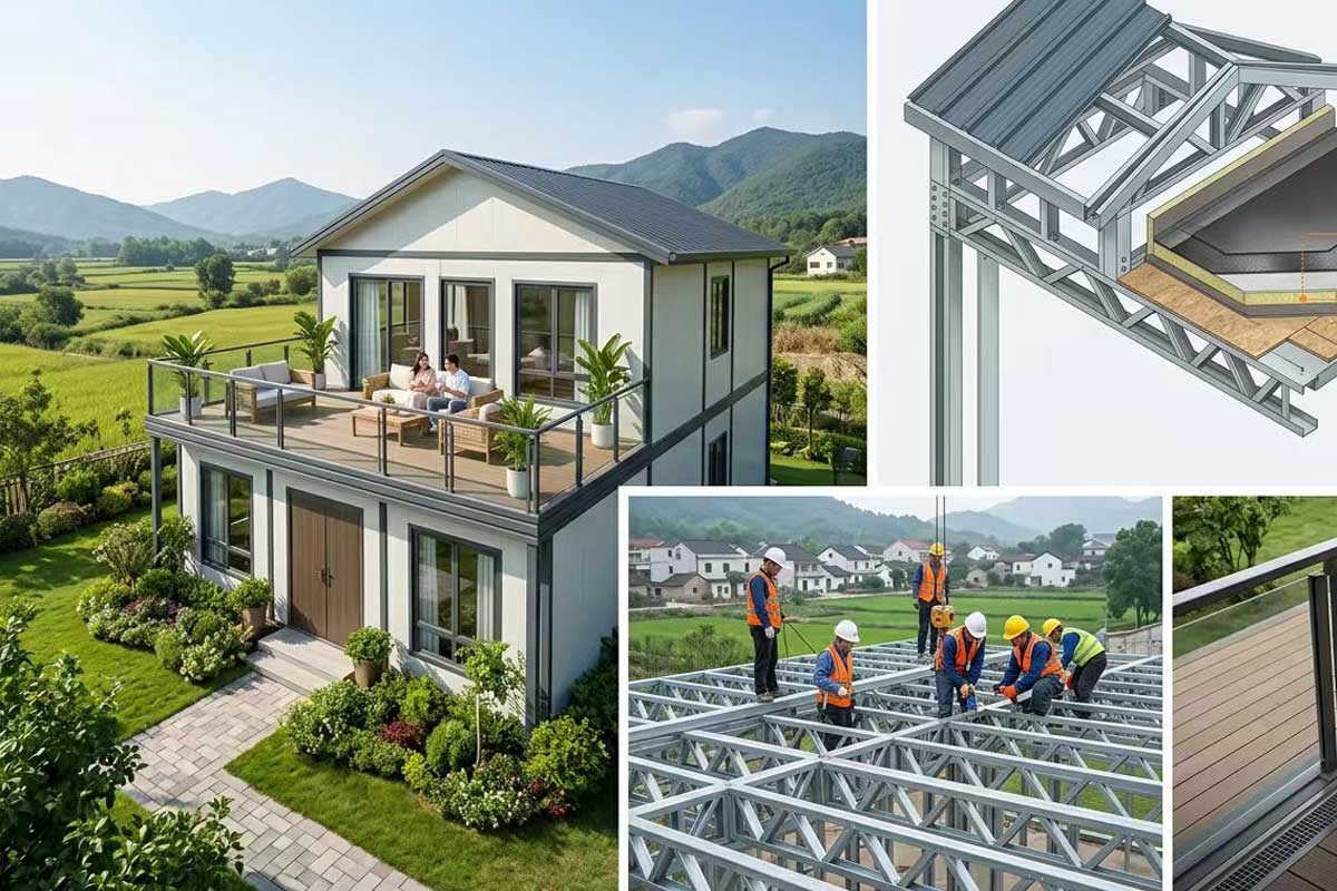 帶露臺(tái)的輕鋼別墅：2026回鄉(xiāng)建房新標(biāo)桿，盡享高端田園生活