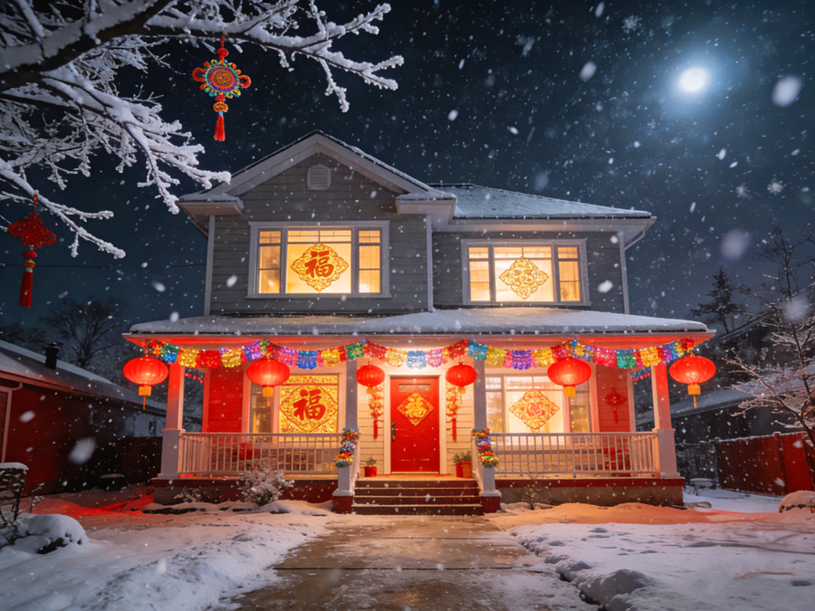 漢良輕鋼別墅引來了2026年的第一場(chǎng)雪