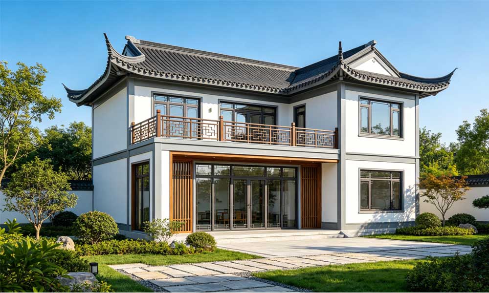 漢良中式輕鋼別墅，傳承東方建筑之美(圖1)